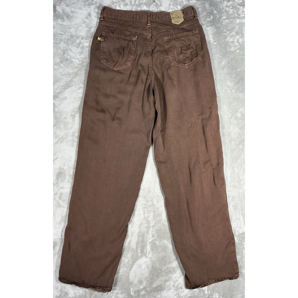 VTG Pulp‎ Pants Womens Sz 12 brown 100% Junlon Made In USA Polynosic - Picture 5 of 15